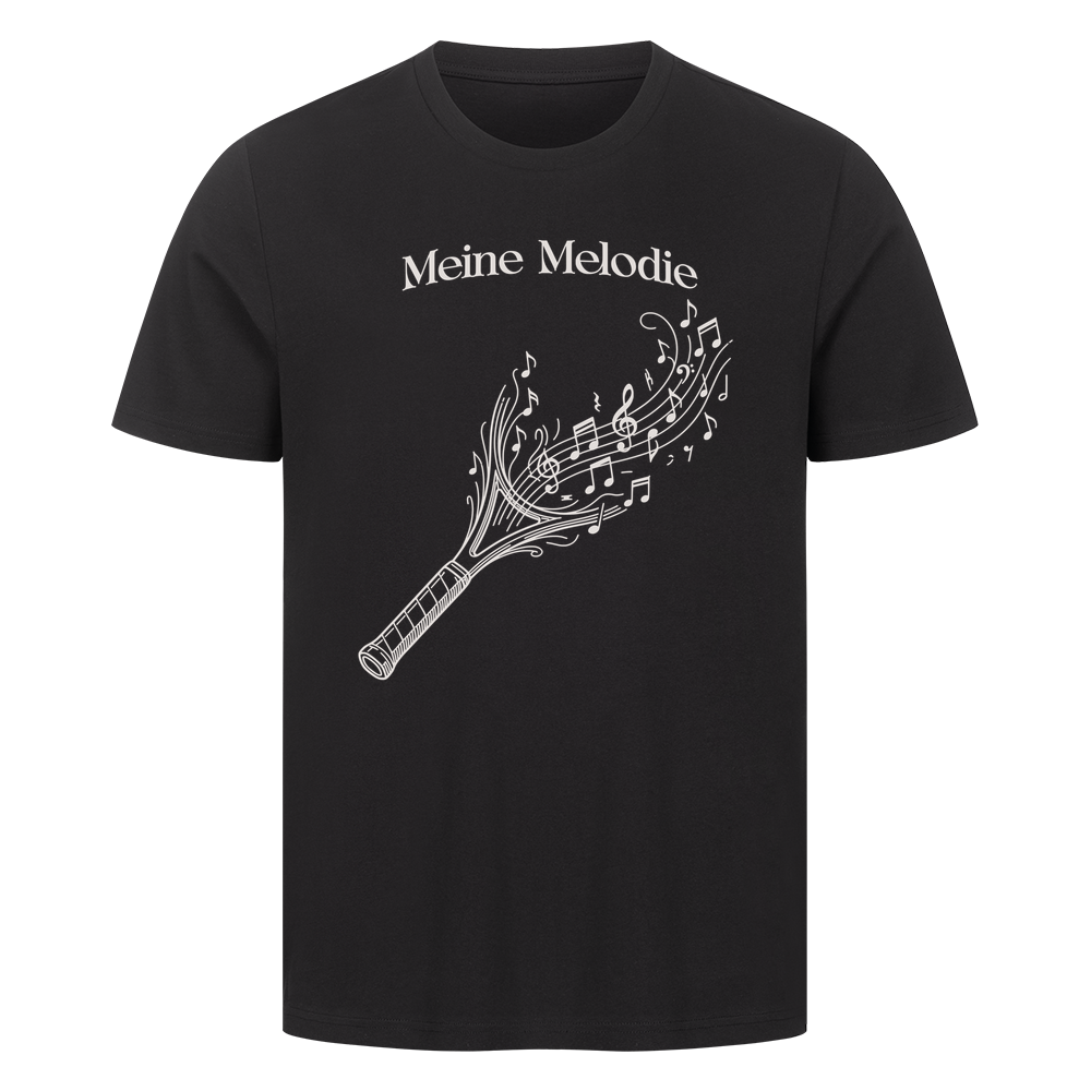 Meine Melodie auf T-Shirt, Farbe schwarz