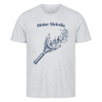 Meine Melodie auf T-Shirt, Farbe grau meliert