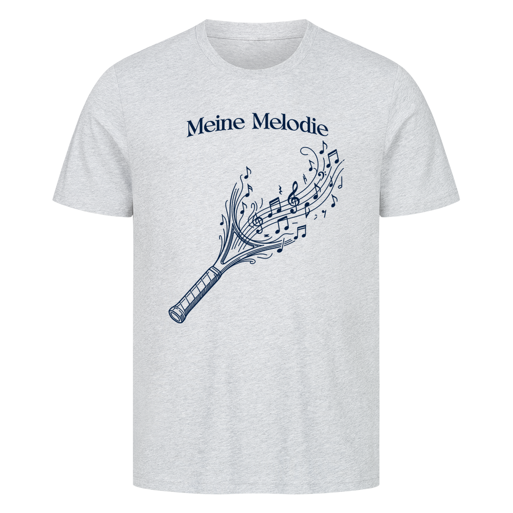 Meine Melodie auf T-Shirt, Farbe grau meliert