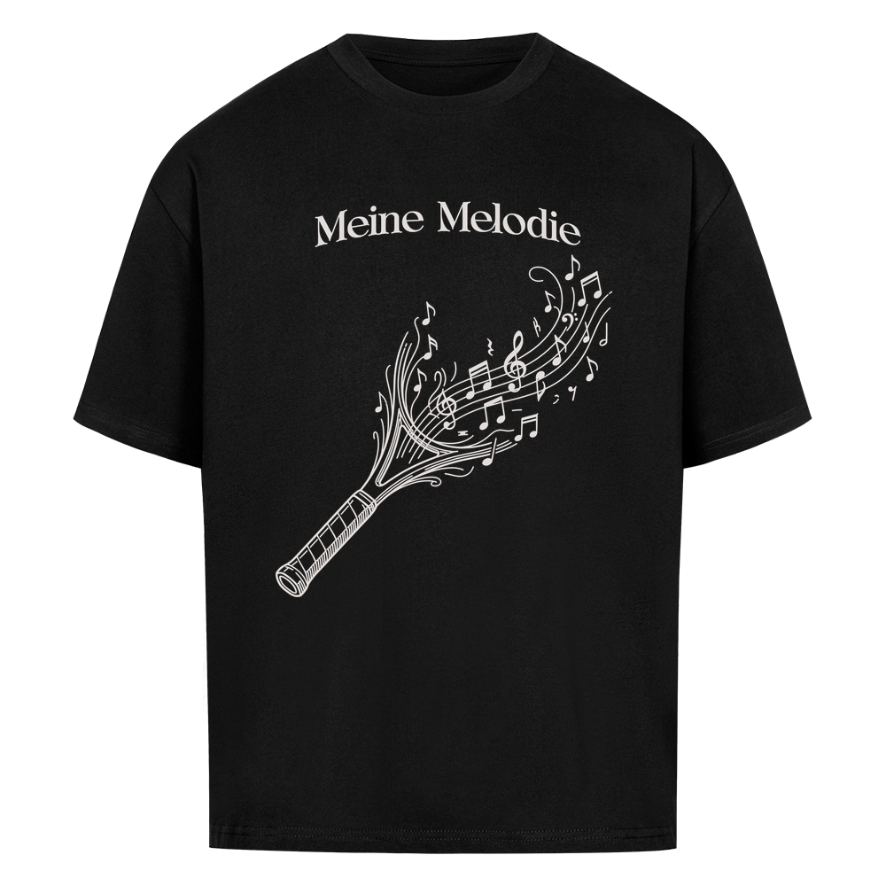 Meine Melodie auf Oversized Shirt, Farbe schwarz