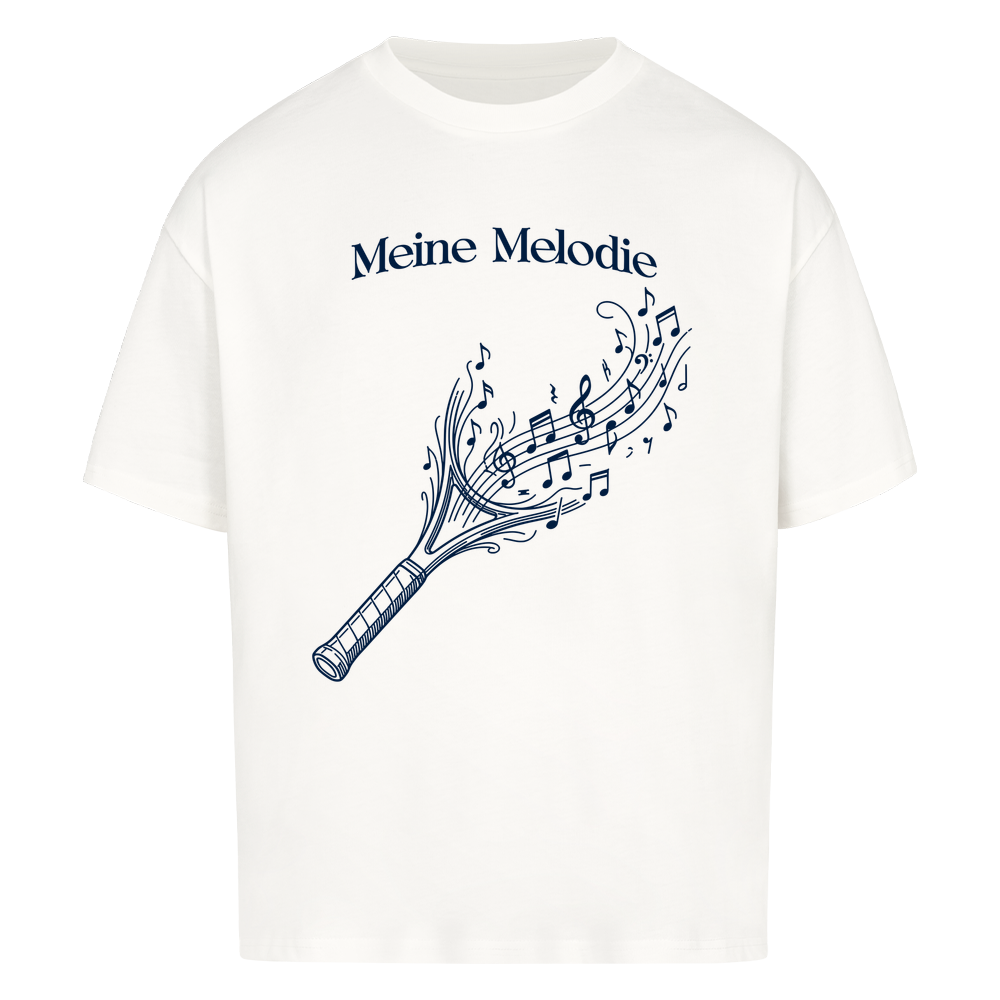 Meine Melodie auf Oversized Shirt, Farbe weiß