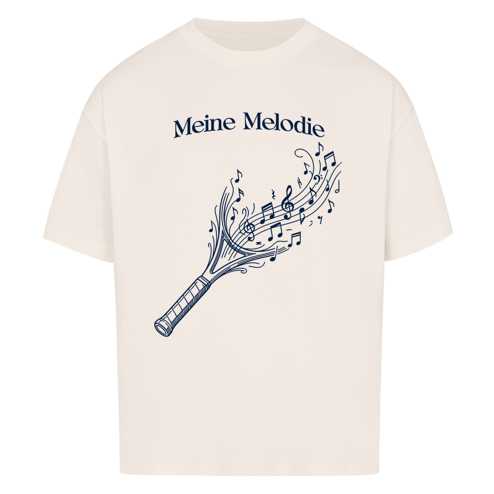 Meine Melodie auf Oversized Shirt, Farbe naturweiß