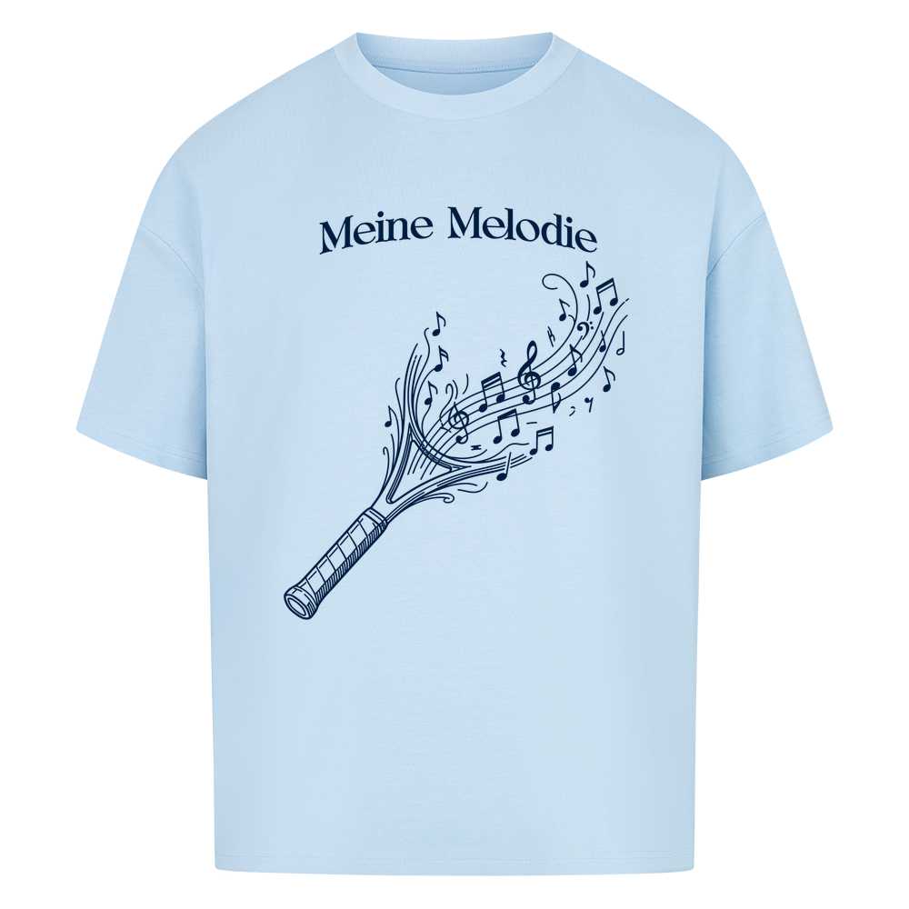 Meine Melodie auf Oversized Shirt, Farbe babyblau