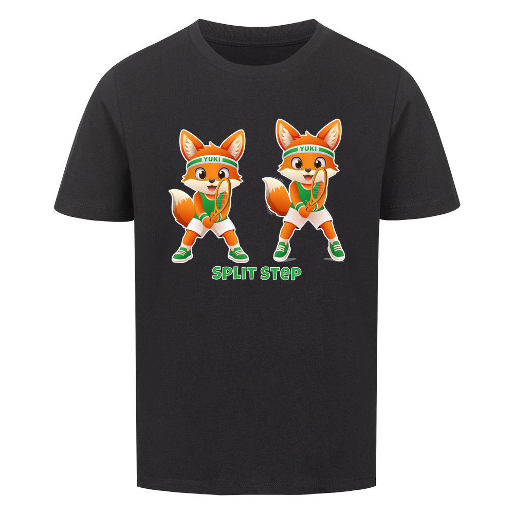 Yuki Split Step auf Kinder-Shirt, Farbe schwarz