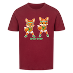 Yuki Split Step auf Kinder-Shirt, Farbe weinrot