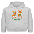Yuki Split Step auf Kinder-Hoodie, Farbe grau meliert