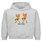 Yuki Split Step auf Kinder-Hoodie, Farbe grau meliert