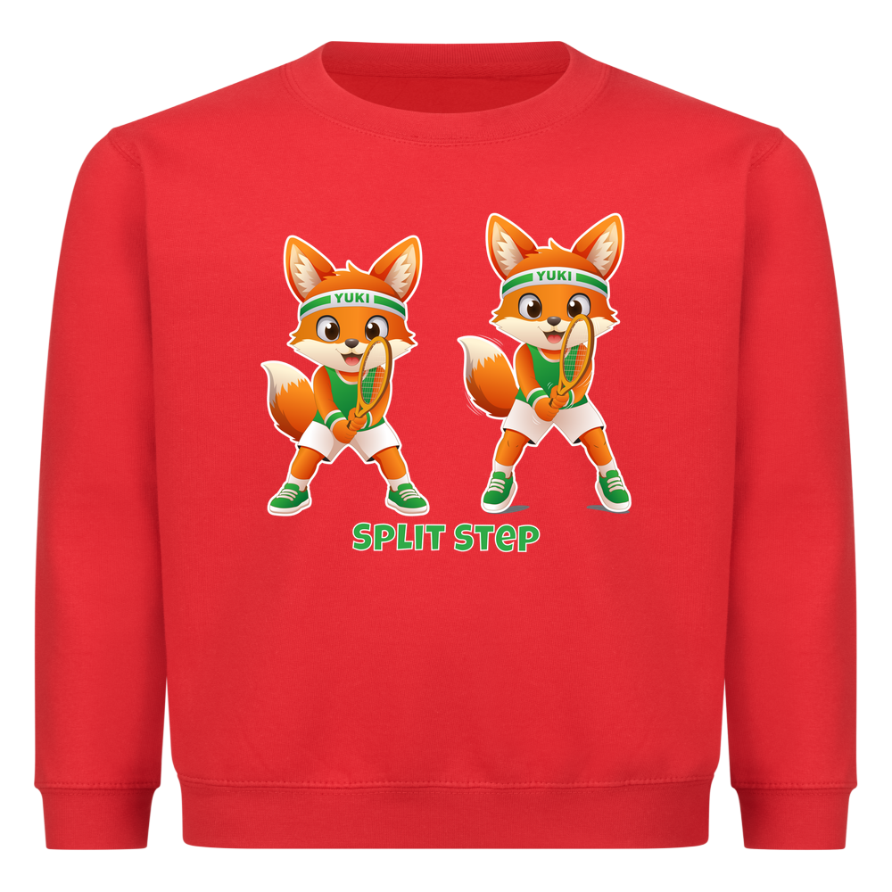 Yuki Split Step auf Kinder-Sweatshirt, Farbe rot