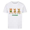 Yuki Stoppball auf Kinder-Shirt, Farbe weiß