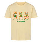 Yuki Stoppball auf Kinder-Shirt, Farbe buttergelb