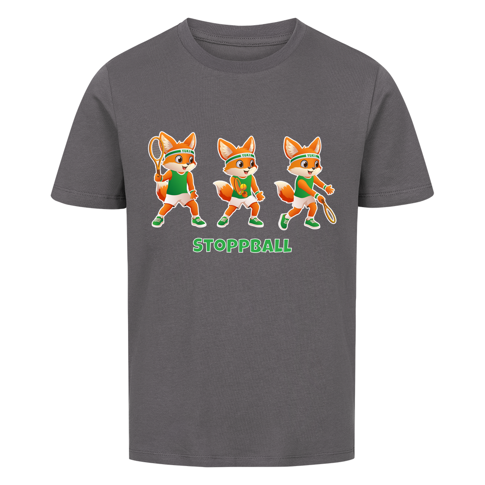 Yuki Stoppball auf Kinder-Shirt, Farbe anthrazit