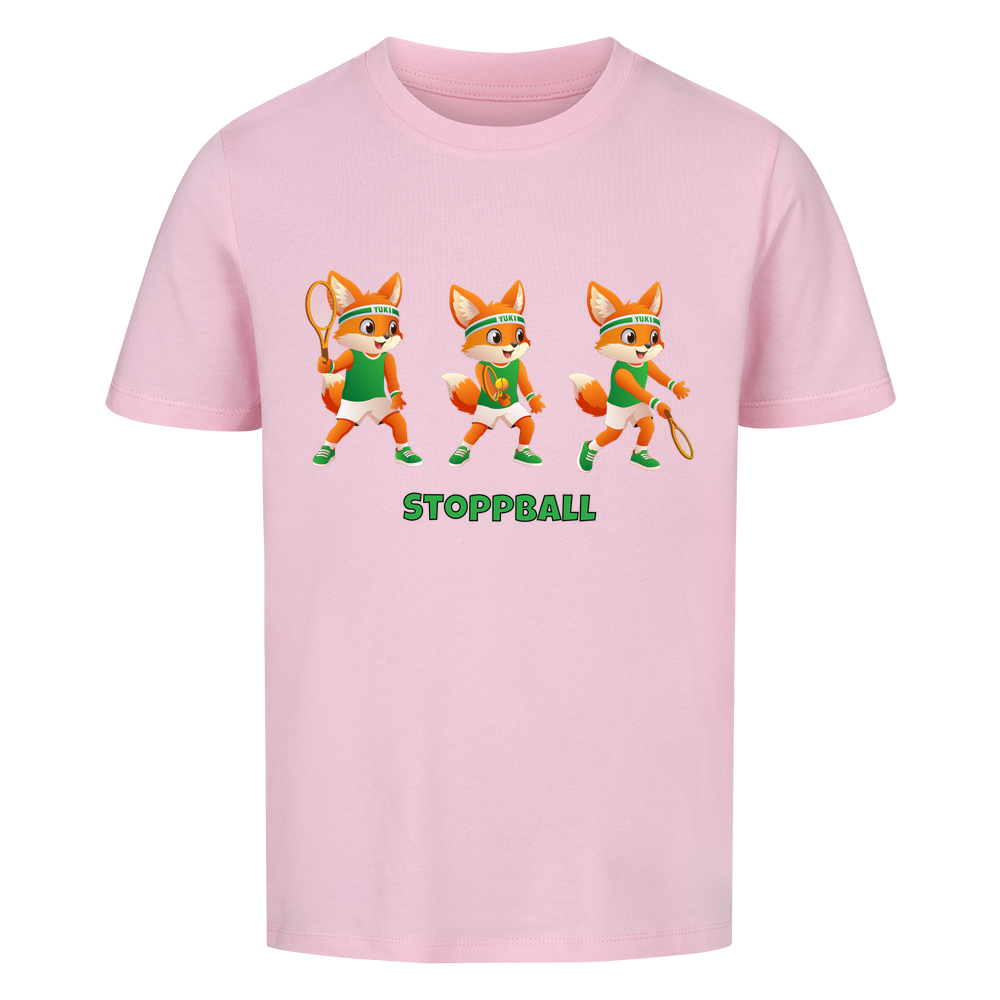 Yuki Stoppball auf Kinder-Shirt, Farbe rosa