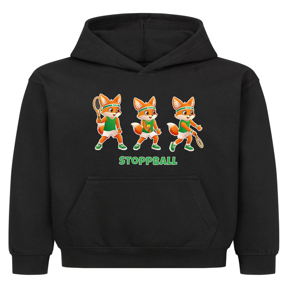 Yuki Stoppball auf Kinder-Hoodie, Farbe schwarz