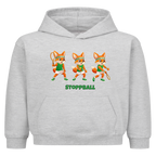 Yuki Stoppball auf Kinder-Hoodie, Farbe grau meliert