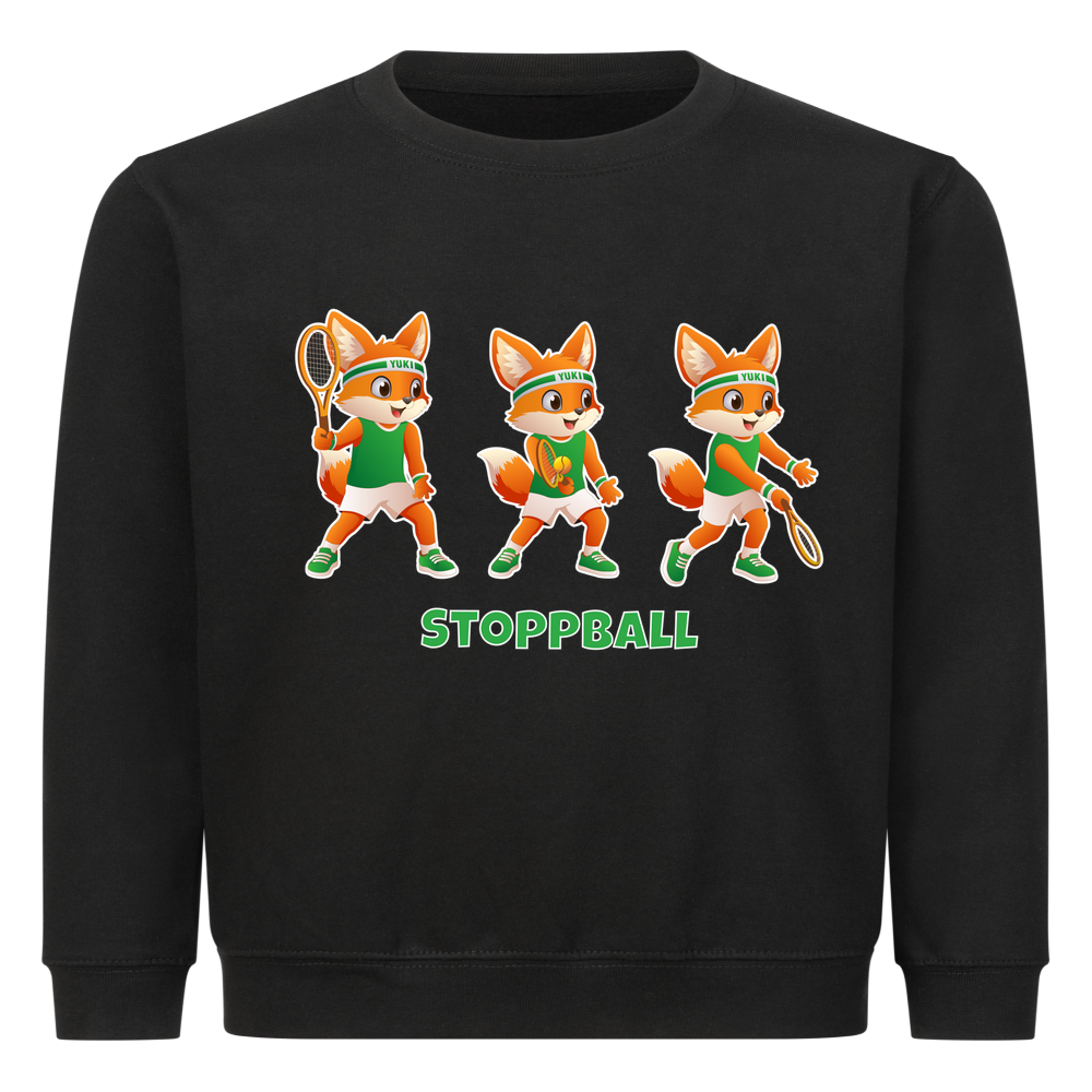Yuki Stoppball auf Kinder-Sweatshirt, Farbe schwarz