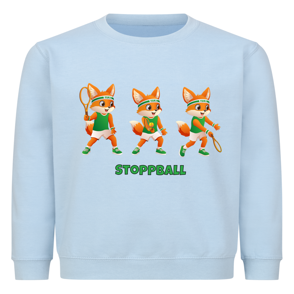 Yuki Stoppball auf Kinder-Sweatshirt, Farbe babyblau