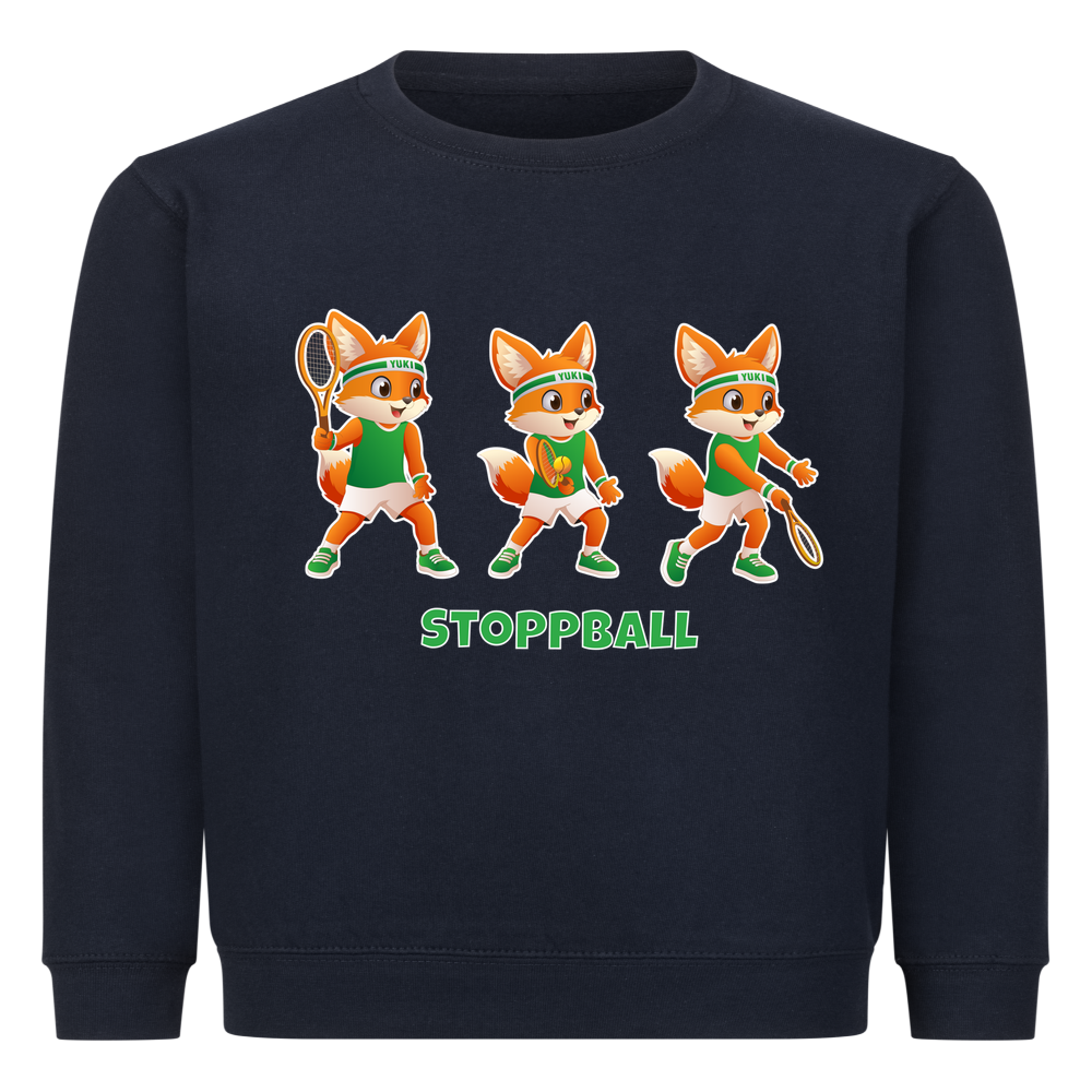 Yuki Stoppball auf Kinder-Sweatshirt, Farbe marineblau