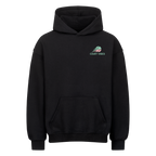 Ich wohne jetzt hier auf Oversized Hoodie, Farbe schwarz