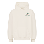 Ich wohne jetzt hier auf Oversized Hoodie, Farbe naturweiß