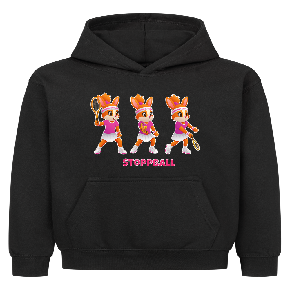 Yuna Stoppball auf Kinder-Hoodie, Farbe schwarz