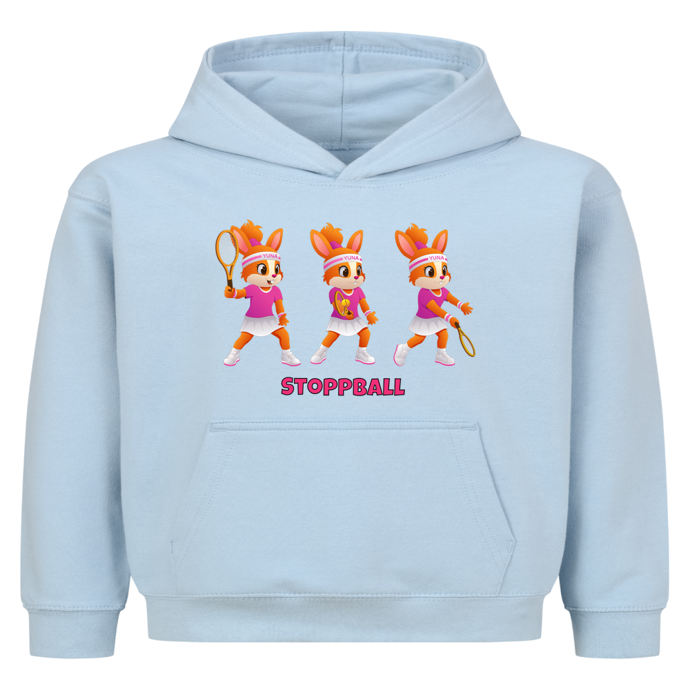 Yuna Stoppball auf Kinder-Hoodie, Farbe babyblau