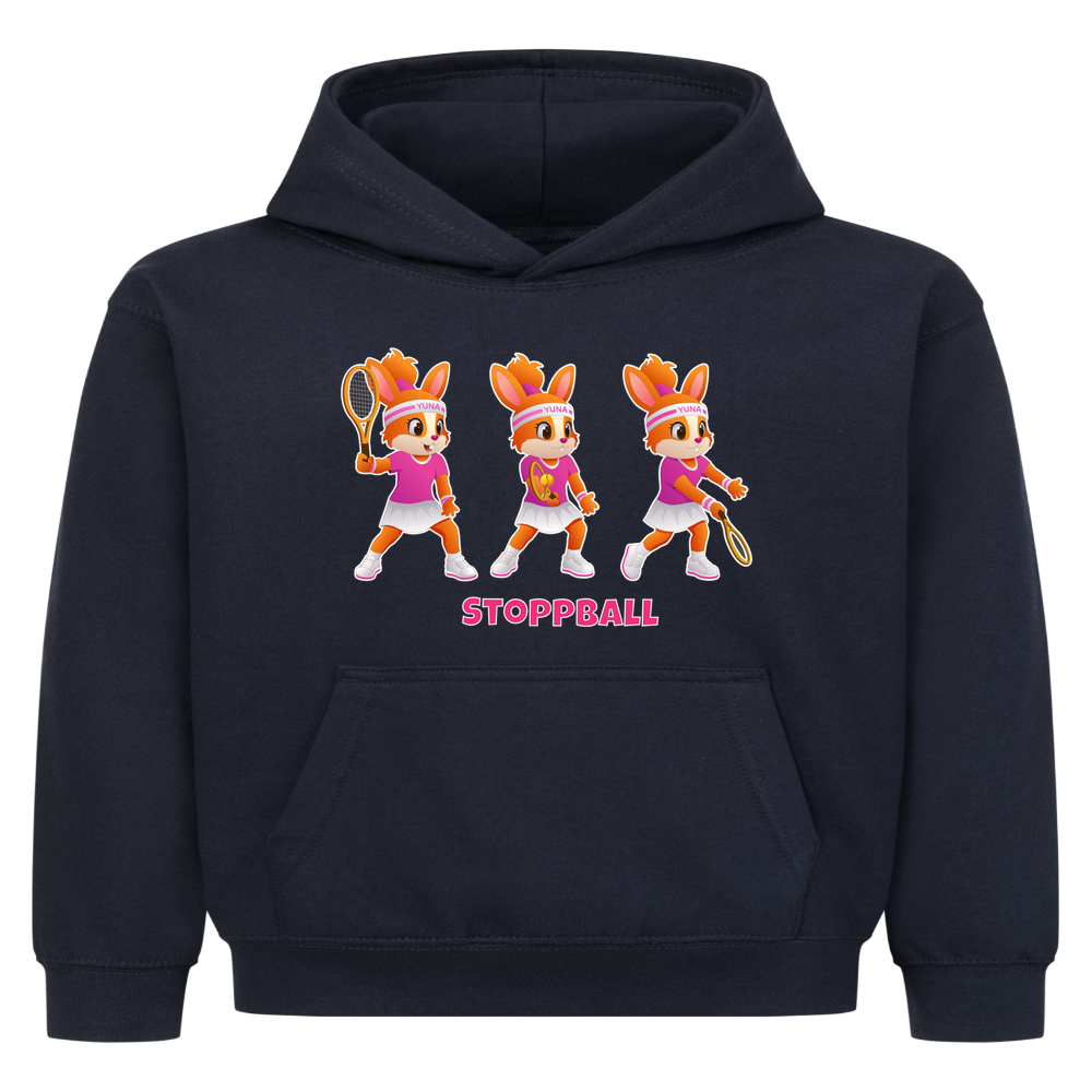 Yuna Stoppball auf Kinder-Hoodie, Farbe marineblau