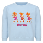 Yuna Stoppball auf Kinder-Sweatshirt, Farbe babyblau
