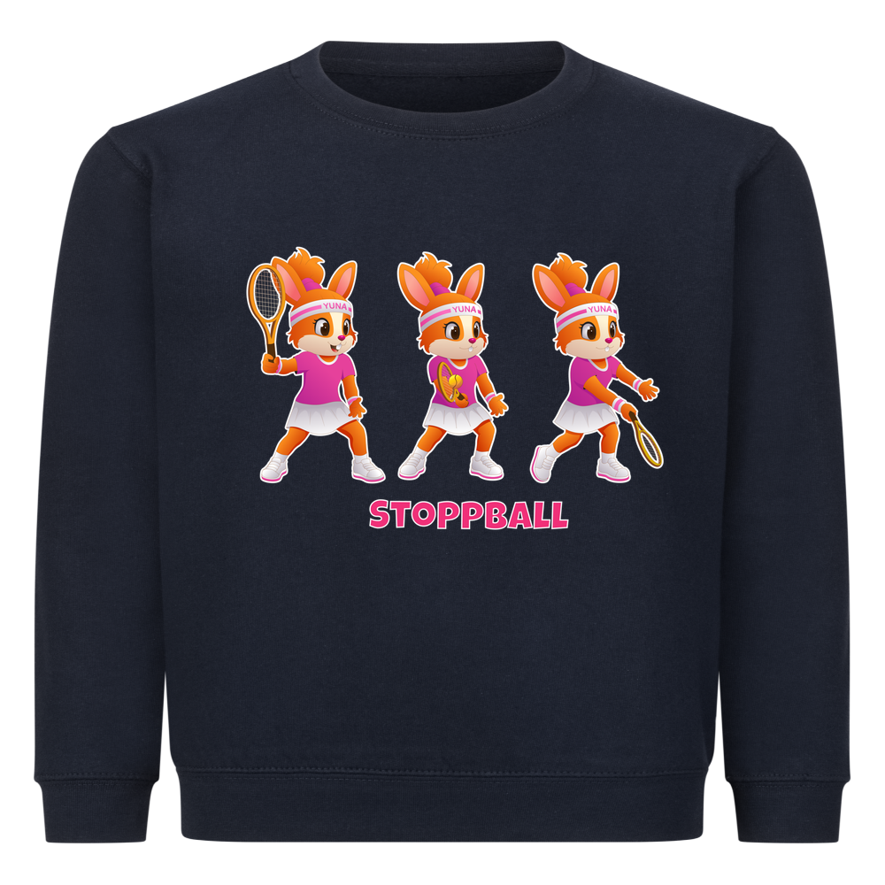 Yuna Stoppball auf Kinder-Sweatshirt, Farbe marineblau