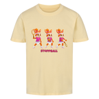 Yuna Stoppball auf Kinder-Shirt, Farbe buttergelb