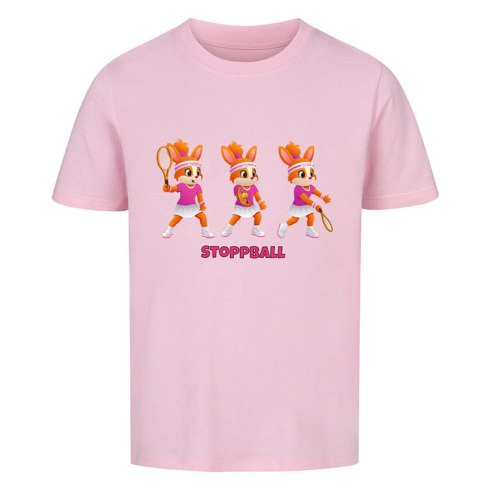Yuna Stoppball auf Kinder-Shirt, Farbe rosa