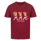 Yuna Stoppball auf Kinder-Shirt, Farbe weinrot