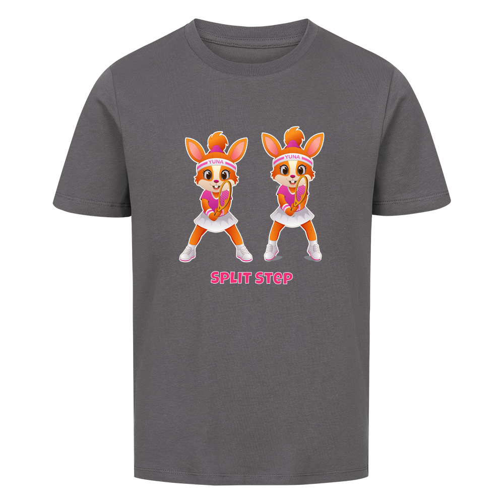 Yuna Split Step auf Kinder-Shirt, Farbe anthrazit