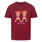 Yuna Split Step auf Kinder-Shirt, Farbe weinrot