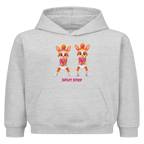 Yuna Split Step auf Kinder-Hoodie, Farbe grau meliert