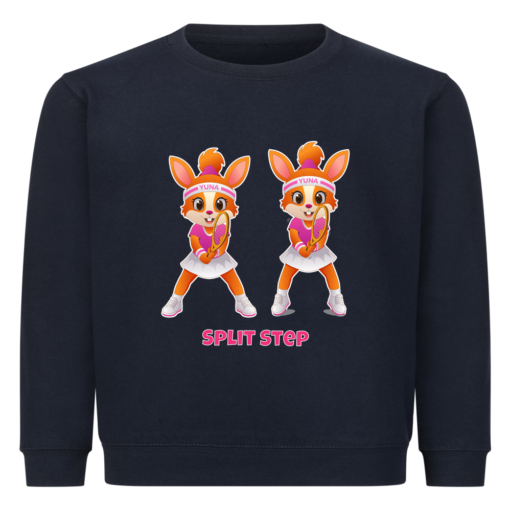 Yuna Split Step auf Kinder-Sweatshirt, Farbe marineblau