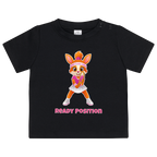 Yuna Ready Position auf Baby-Shirt, Farbe schwarz