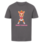 Yuna Ready Position auf Kinder-Shirt, Farbe anthrazit