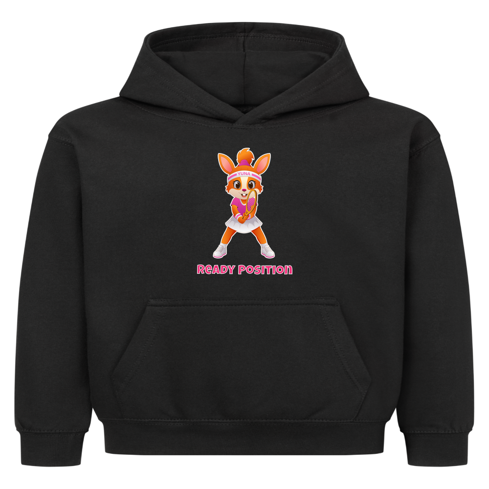 Yuna Ready Position auf Kinder-Hoodie, Farbe schwarz