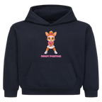 Yuna Ready Position auf Kinder-Hoodie, Farbe marineblau