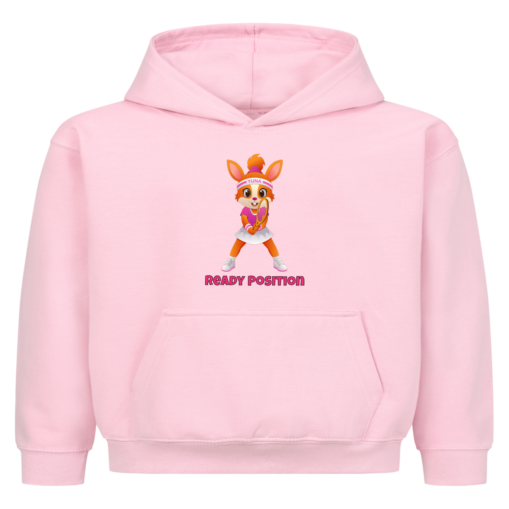 Yuna Ready Position auf Kinder-Hoodie, Farbe rosa