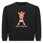 Yuna Ready Position auf Kinder-Sweatshirt, Farbe schwarz