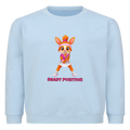 Yuna Ready Position auf Kinder-Sweatshirt, Farbe babyblau
