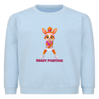 Yuna Ready Position auf Kinder-Sweatshirt, Farbe babyblau