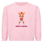 Yuna Ready Position auf Kinder-Sweatshirt, Farbe rosa