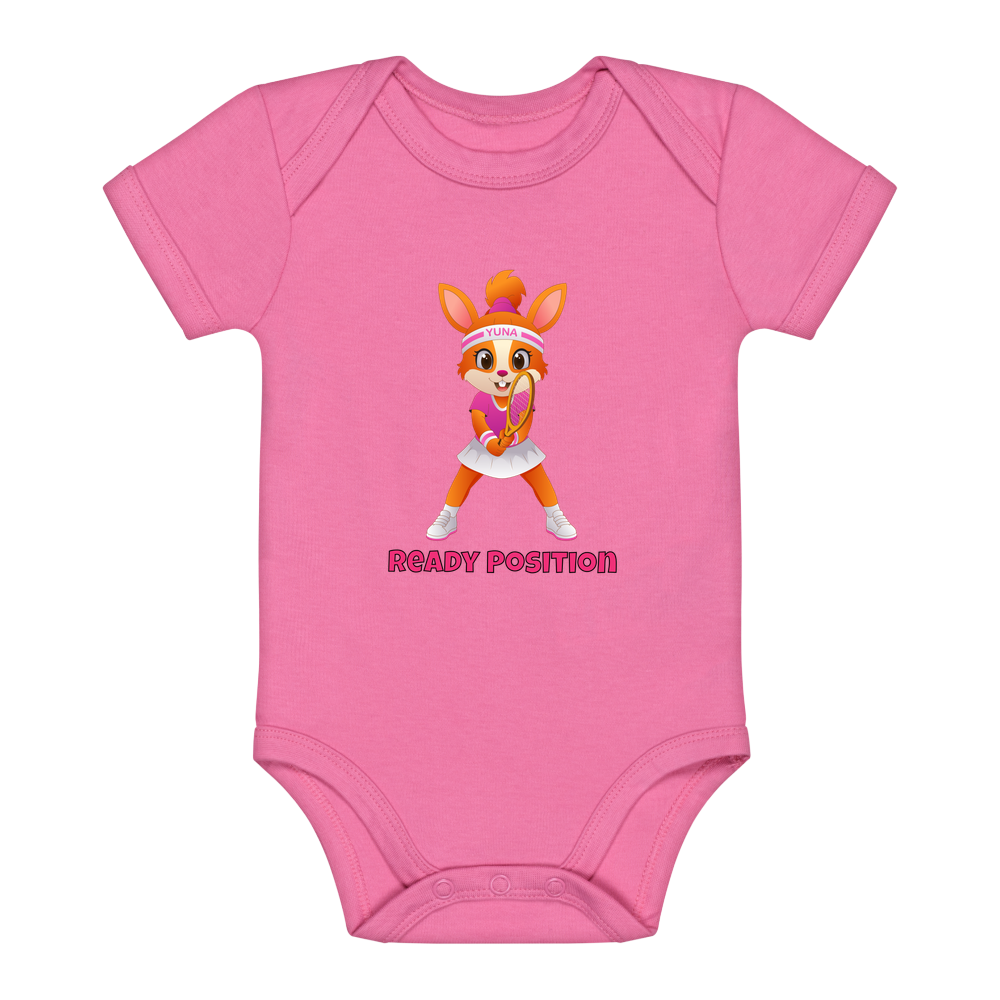 Yuna Ready Position auf Baby-Body, Farbe rosa