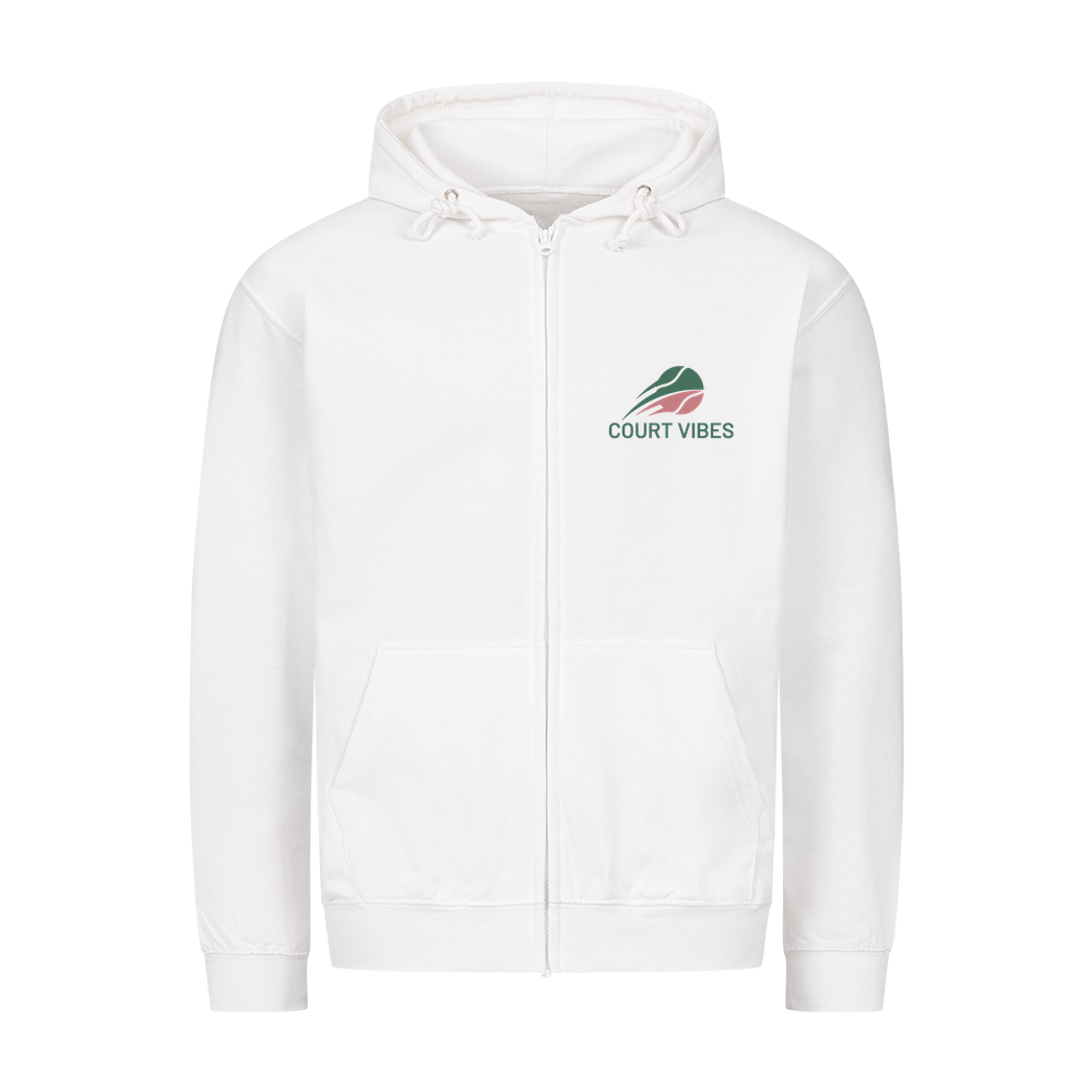 Aufgeben ist keine Option auf Zip-Hoodie, Farbe weiß
