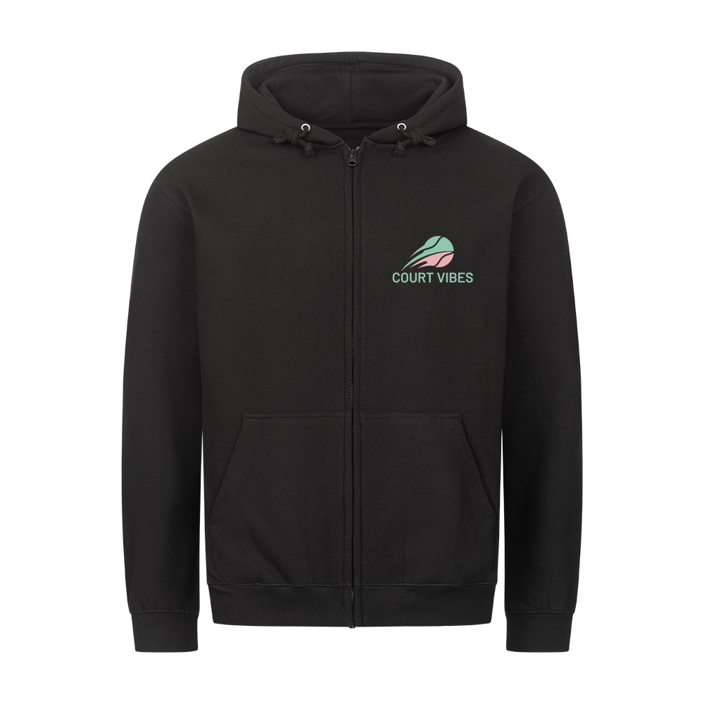 Aufgeben ist keine Option auf Zip-Hoodie, Farbe schwarz