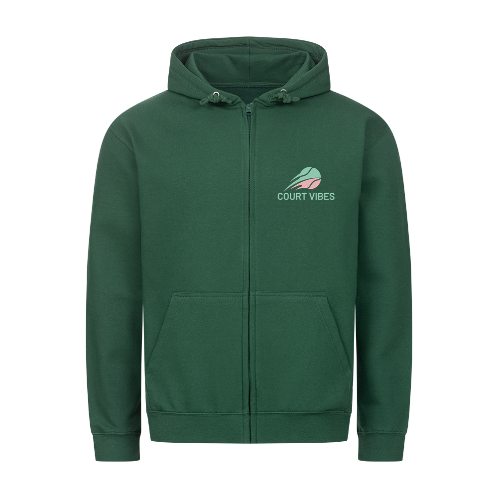 Aufgeben ist keine Option auf Zip-Hoodie, Farbe flaschengrün