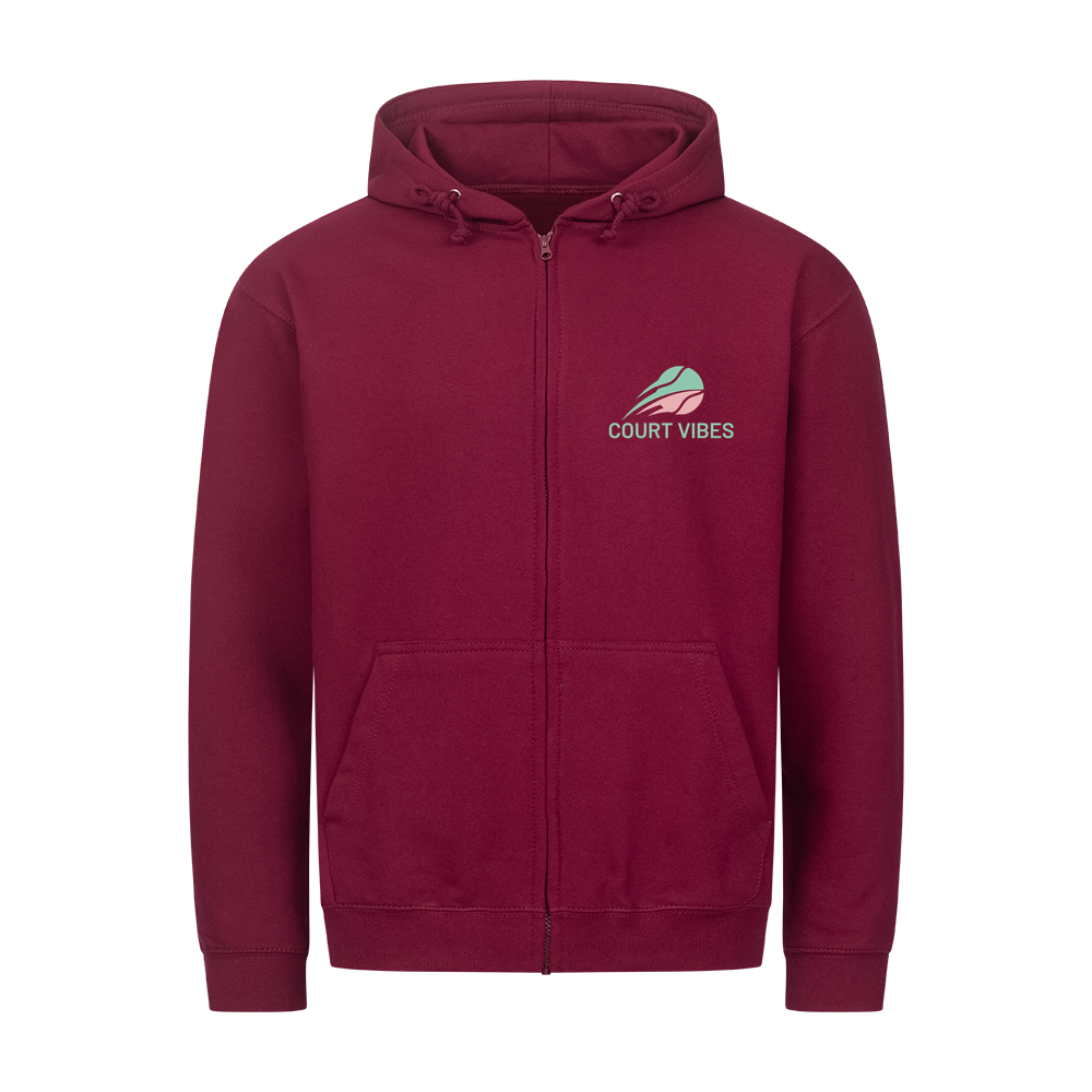 Aufgeben ist keine Option auf Zip-Hoodie, Farbe weinrot