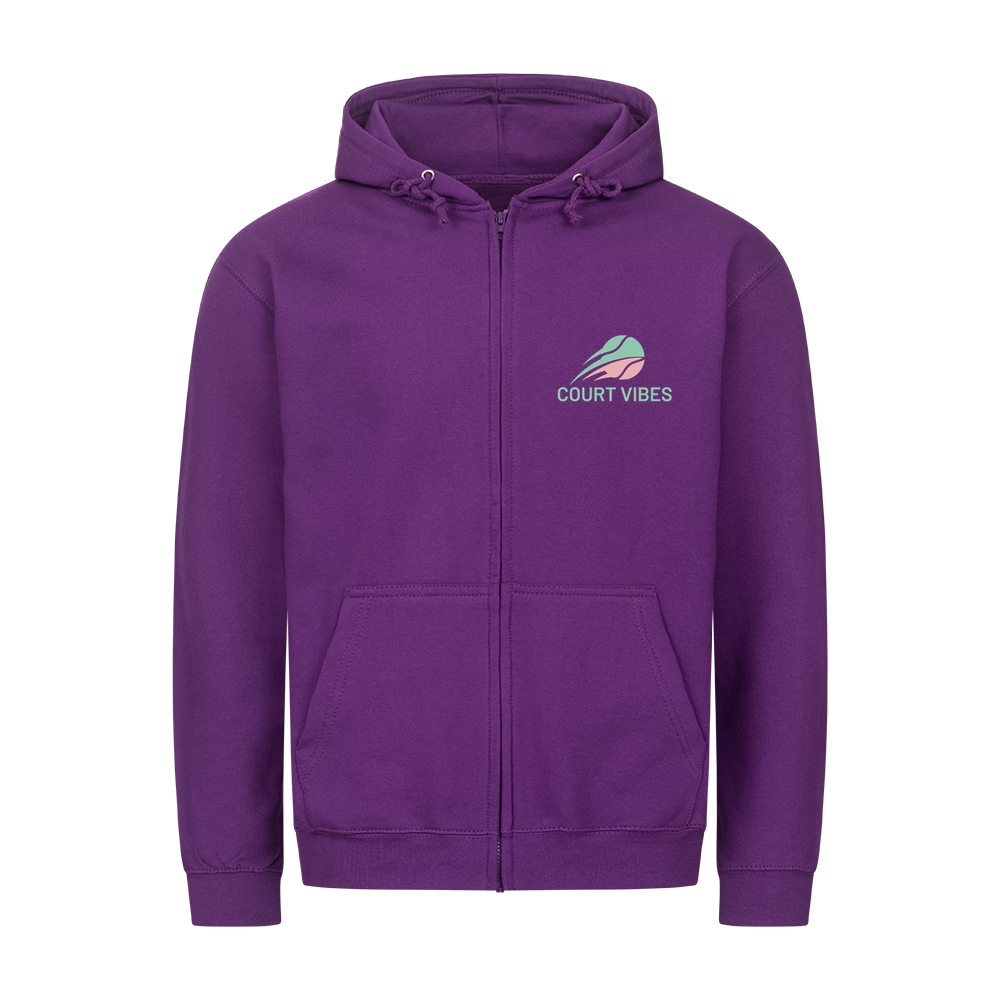 Aufgeben ist keine Option auf Zip-Hoodie, Farbe lila